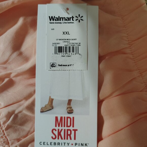 Celebrity Pink XXL orange midi skirt - Picture 5 of 9